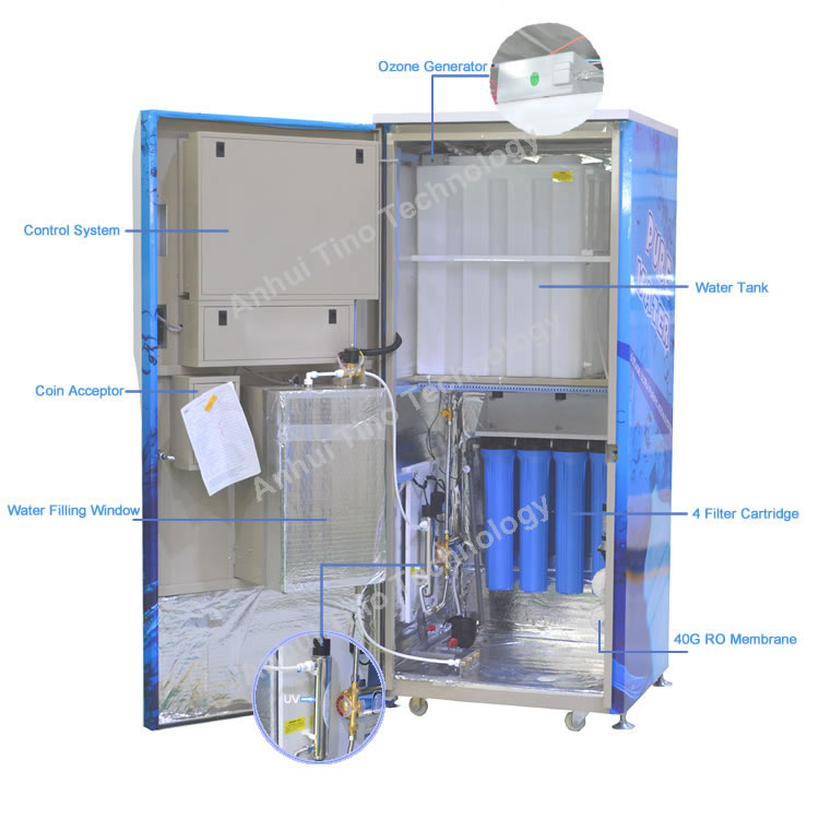 Automatic Cleaning Bottle 5 Gallon Pure Water Vending Machine