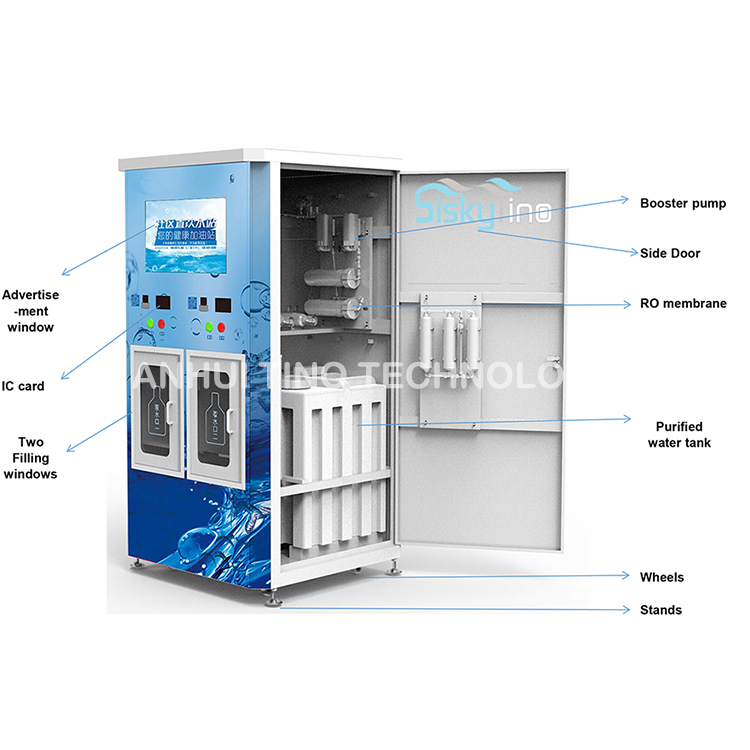 Double Window Water Vending Machine